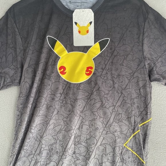 Pokemon Center 25 Celebration Shirt Mens Medium Short Sleeve RARE Discontinued - Picture 3 of 12